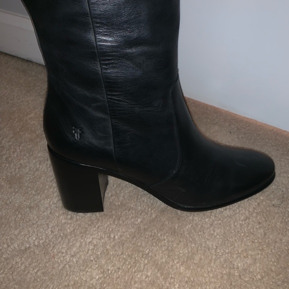 NEW, NEVER BEEN WORN FRYE BLACK BOOTS - Picture 7 of 8